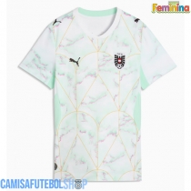 Camisa de time de futebol Áustria Replicas 2º Equipamento Feminina Mundo 2026 Manga Curta